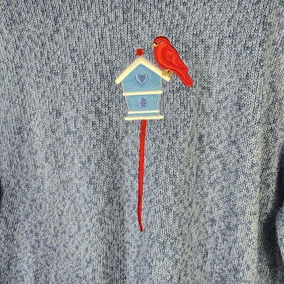 Christopher Banks Blue Vitange 90s Teddy Bear Sweater - Picture 9 of 10